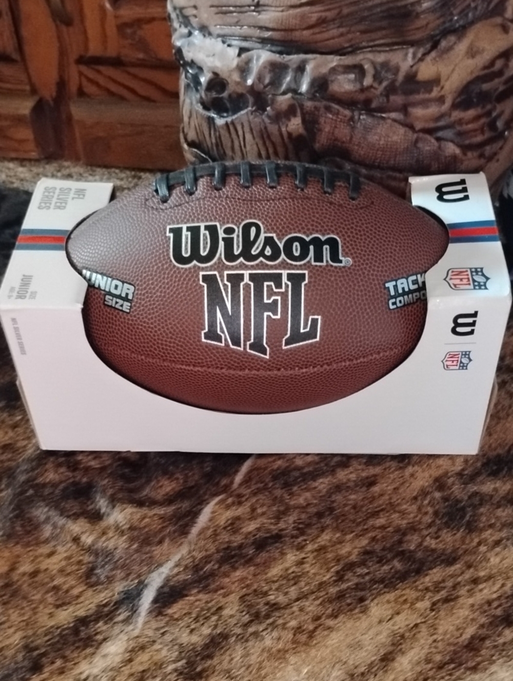 Wilson Brown NFL Junior Football – Brown with Black Logo